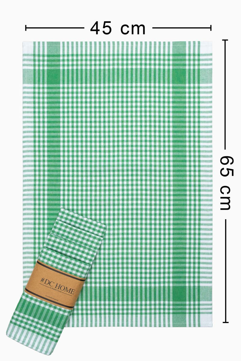 Load image into Gallery viewer, Gingham 5-Piece Dish Towels Green
