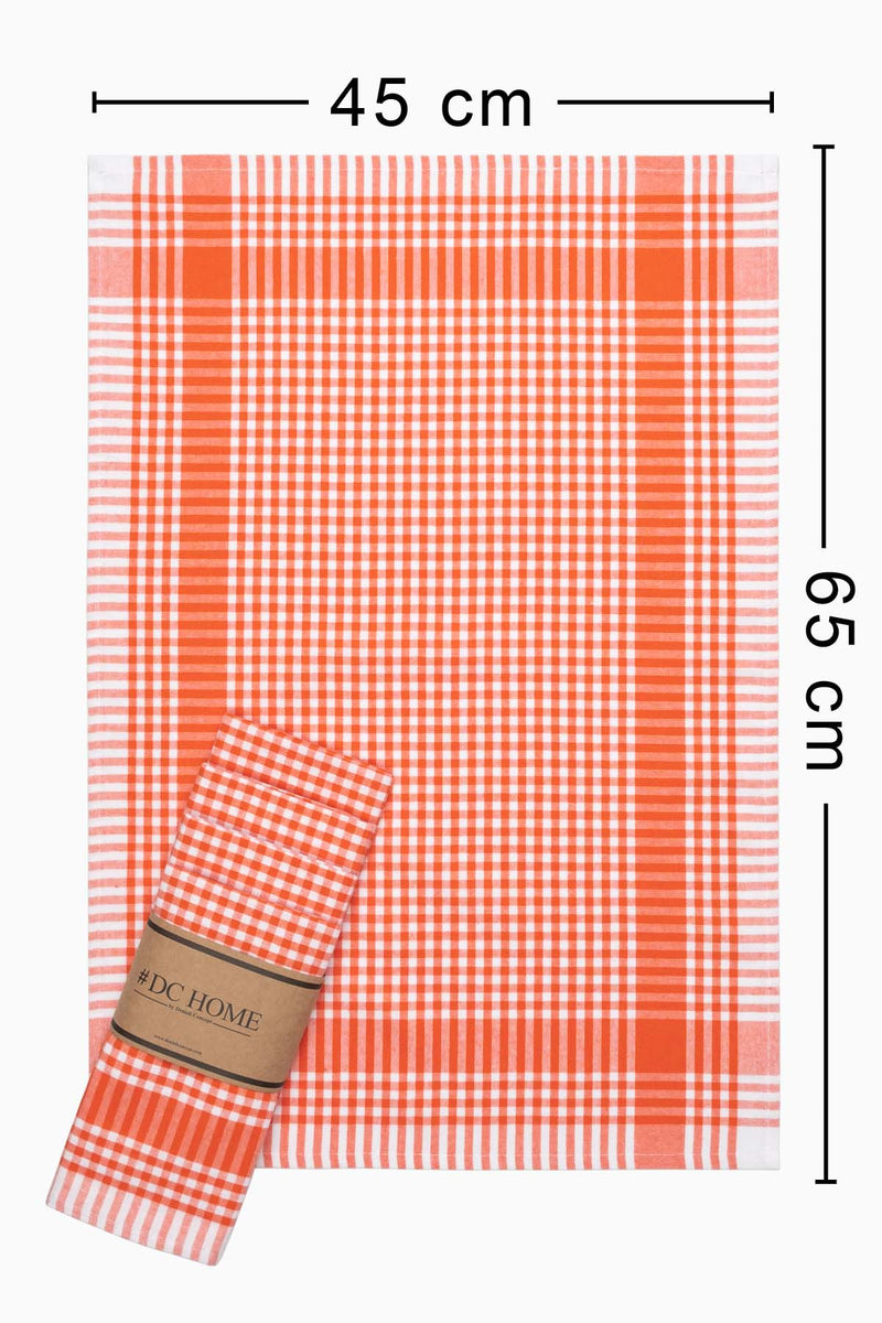 Load image into Gallery viewer, Gingham 5-Piece Dish Towels Orange
