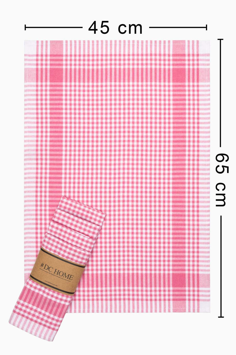 Load image into Gallery viewer, Gingham 5-Piece Dish Towels Pink
