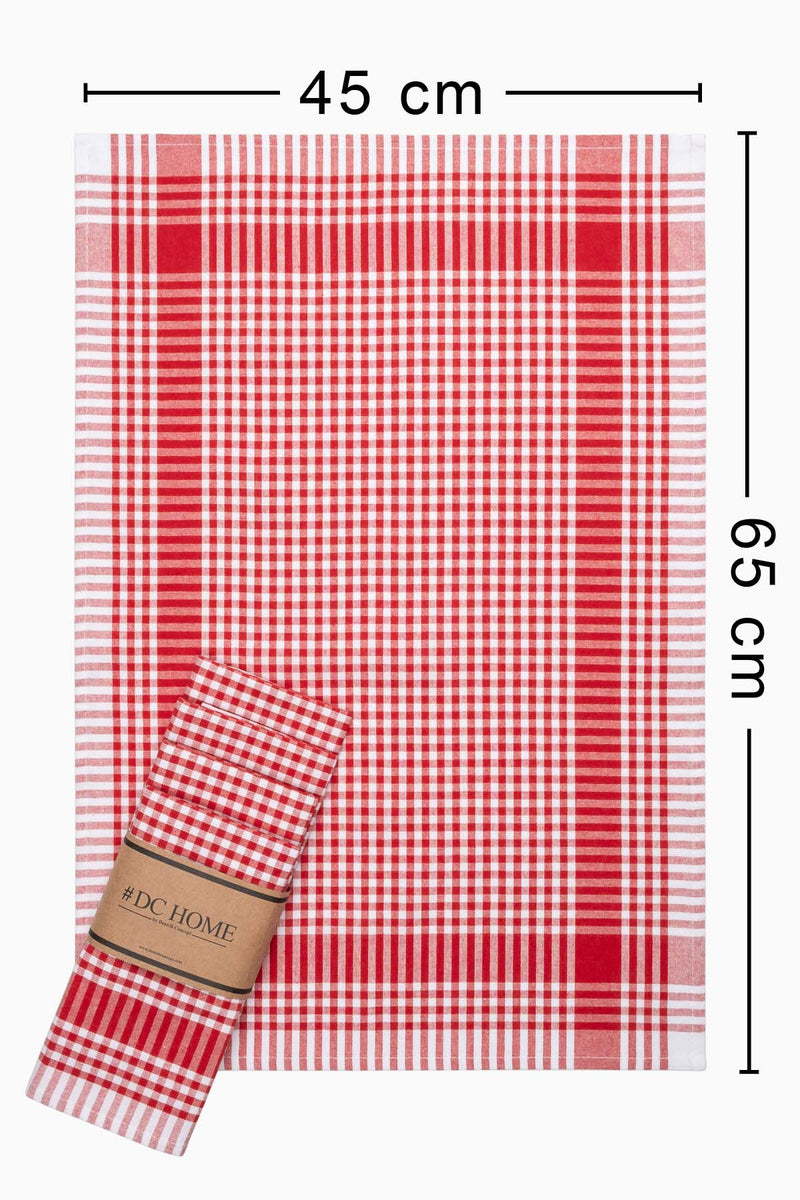 Load image into Gallery viewer, Gingham 5-Piece Dish Towels Red
