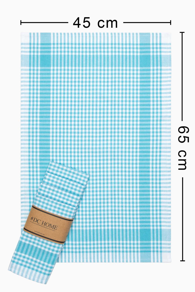 Load image into Gallery viewer, Gingham 5-Piece Dish Towels Turquoise
