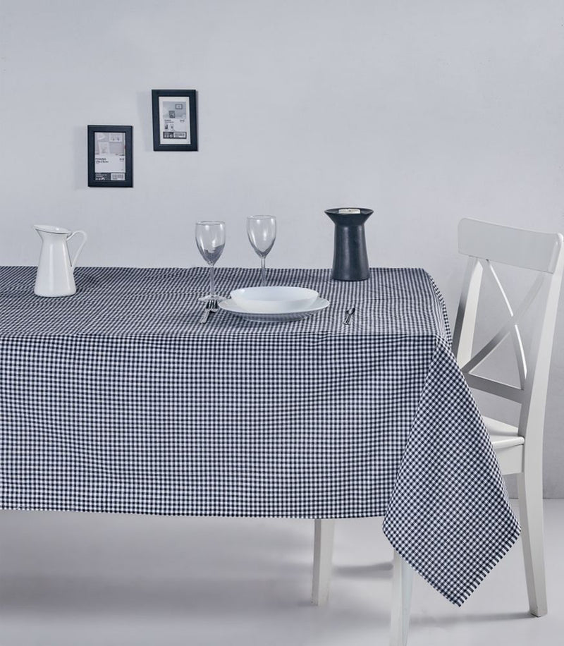 Load image into Gallery viewer, Gingham Tablecloth Black 170x170 Cm
