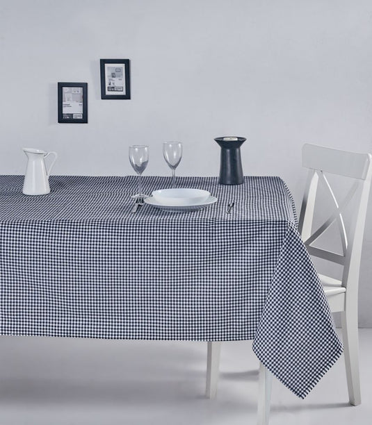 Gingham Tablecloth Black 170x170 Cm