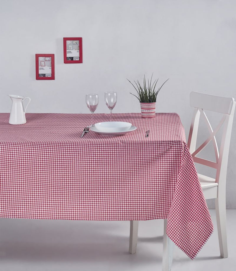 Load image into Gallery viewer, Gingham Tablecloth Red 170x170 Cm
