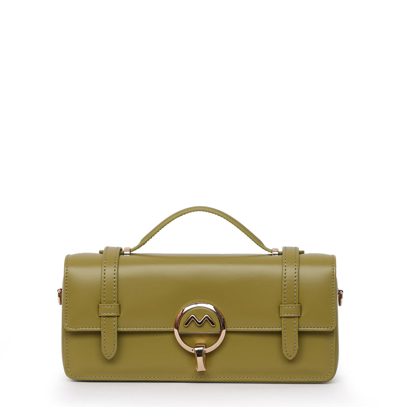 Load image into Gallery viewer, Matmazel Fomalhaut Olive Green Hand and Shoulder Bag
