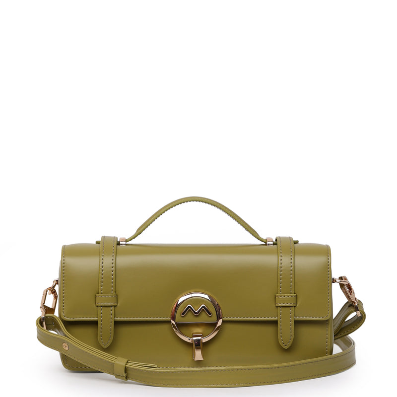 Load image into Gallery viewer, Matmazel Fomalhaut Olive Green Hand and Shoulder Bag
