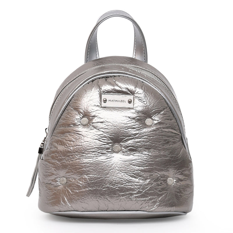 Load image into Gallery viewer, Matmazel Keid Silver Backpack
