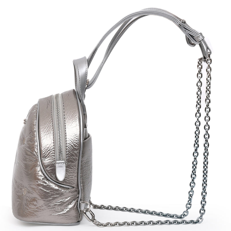 Load image into Gallery viewer, Matmazel Keid Silver Backpack
