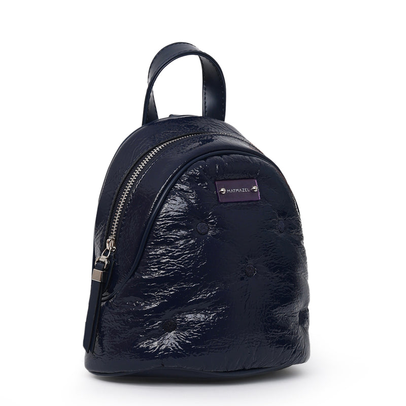 Load image into Gallery viewer, Matmazel Keid Navy Blue Backpack
