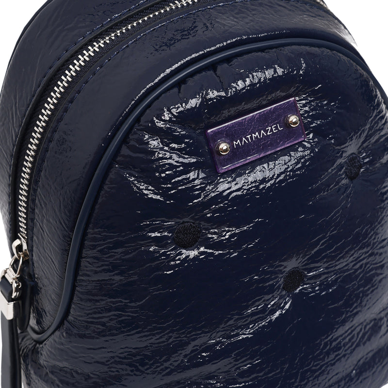 Load image into Gallery viewer, Matmazel Keid Navy Blue Backpack
