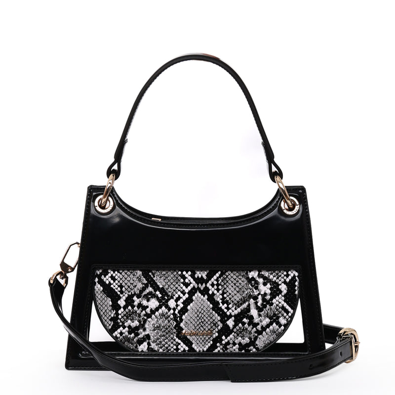 Load image into Gallery viewer, Matmazel Narda Black Hand and Shoulder Bag
