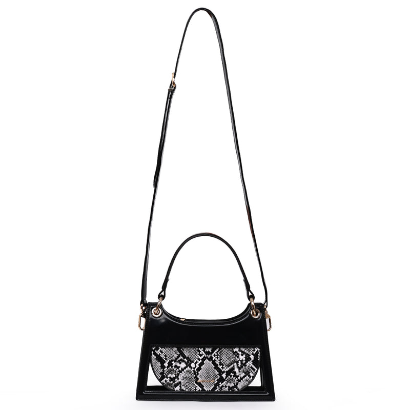 Load image into Gallery viewer, Matmazel Narda Black Hand and Shoulder Bag
