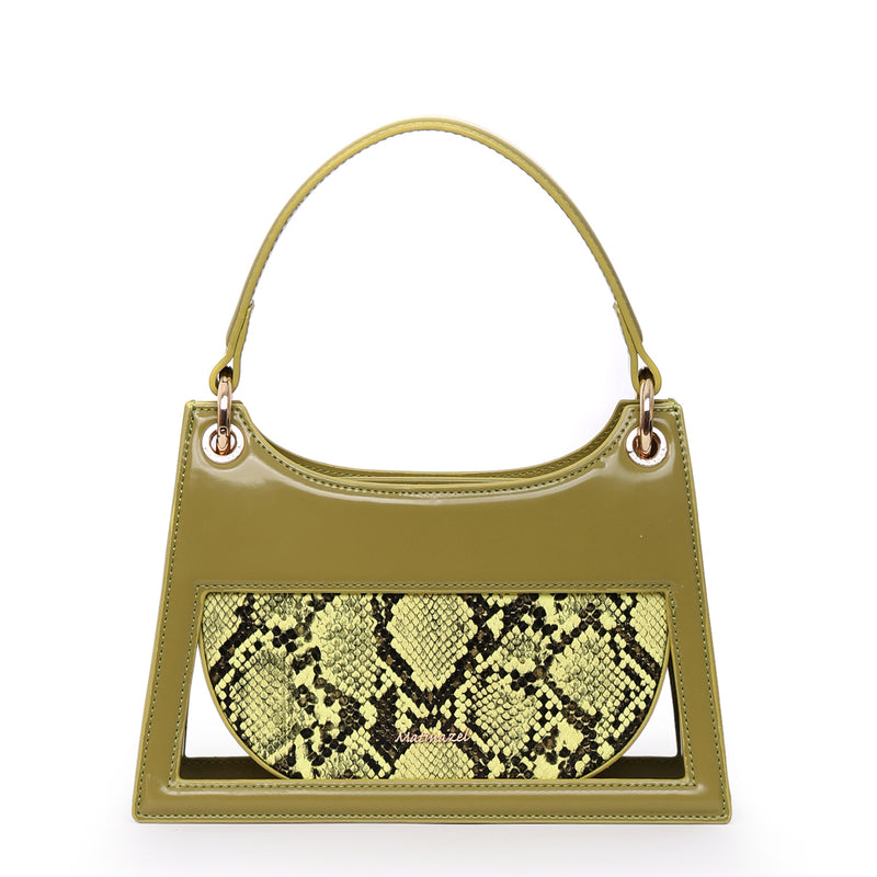 Load image into Gallery viewer, Matmazel Narda Olive Green Hand and Shoulder Bag
