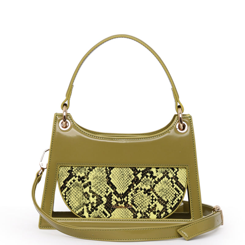 Load image into Gallery viewer, Matmazel Narda Olive Green Hand and Shoulder Bag
