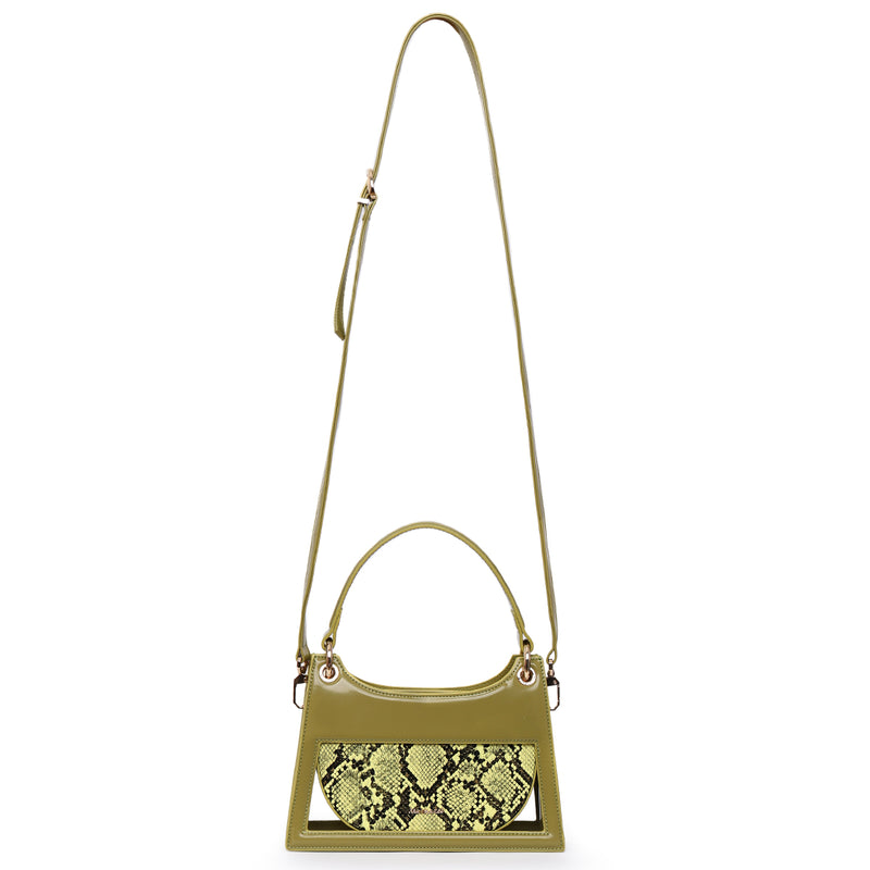 Load image into Gallery viewer, Matmazel Narda Olive Green Hand and Shoulder Bag
