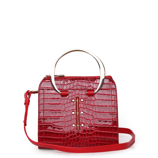 Matmazel Scheat Red Hand and Shoulder Bag