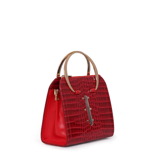 Matmazel Scheat Red Hand and Shoulder Bag