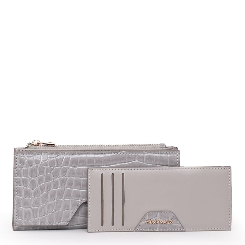 Load image into Gallery viewer, Matmazel Sempiterna Large Gray Wallet
