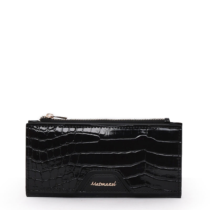 Load image into Gallery viewer, Matmazel Sempiterna Large Black Wallet
