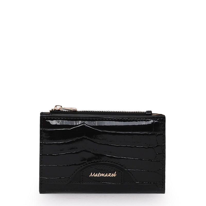 Load image into Gallery viewer, Matmazel Sempiterna Medium Black Wallet
