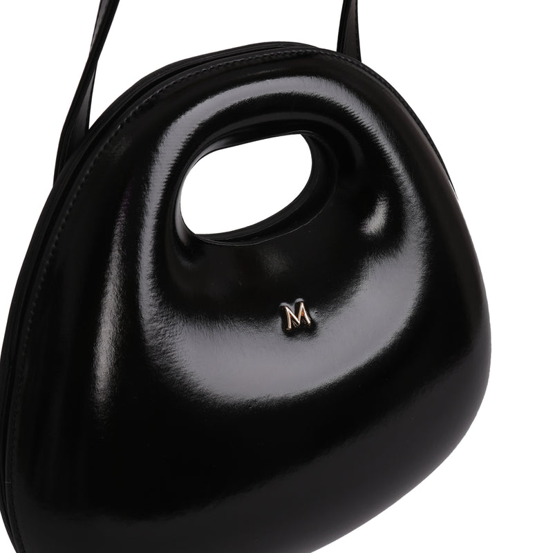 Load image into Gallery viewer, Matmazel Splendoris Black Hand and Shoulder Bag
