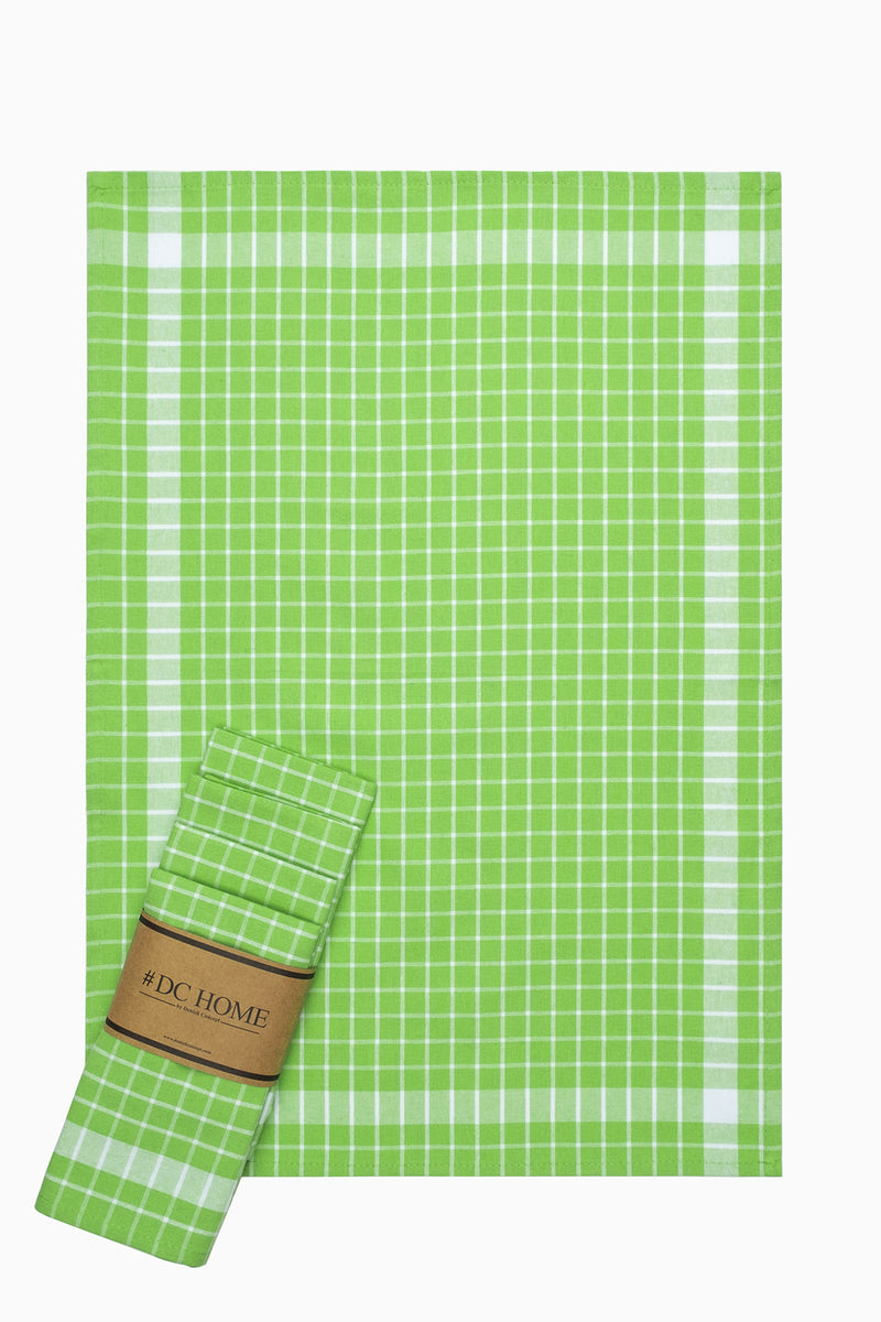 Load image into Gallery viewer, Plaid 5-Piece Dish Towel Green
