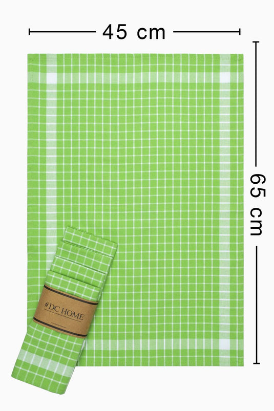 Plaid 5-Piece Dish Towel Green