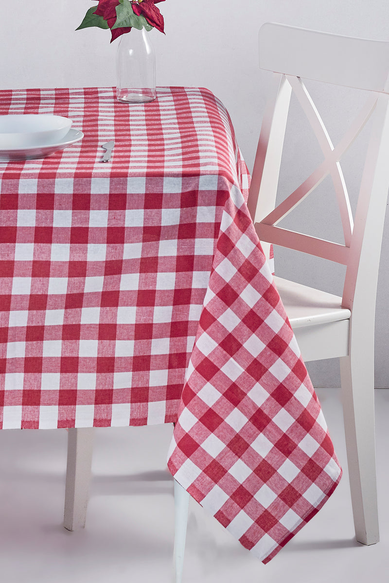 Load image into Gallery viewer, Plaid Tablecloth Red 160x160 cm
