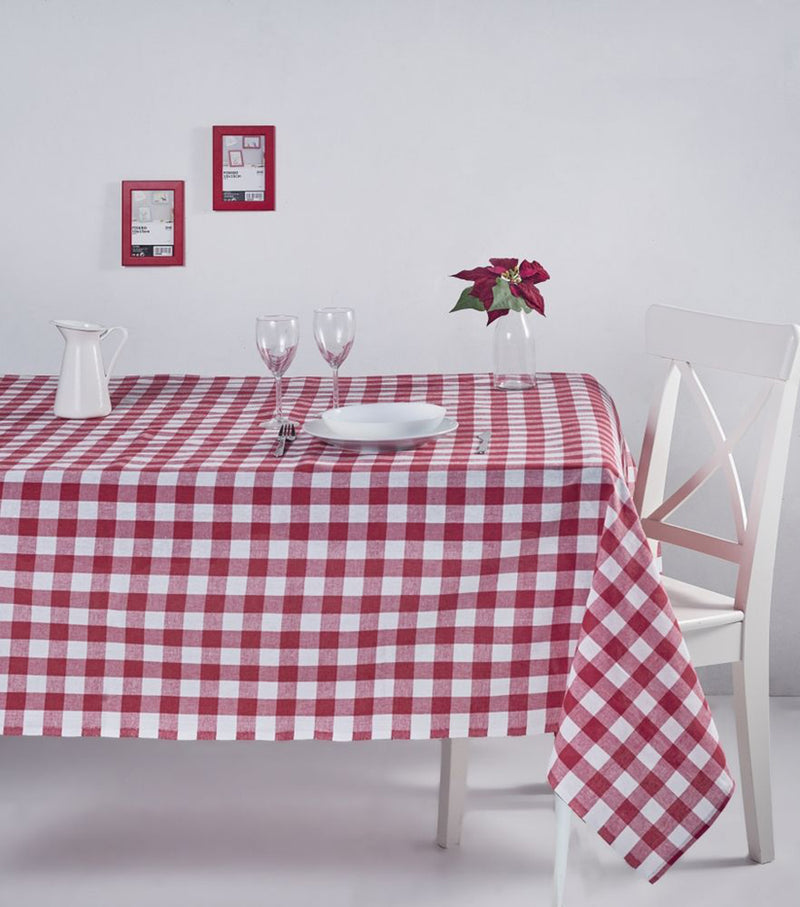 Load image into Gallery viewer, Plaid Tablecloth Red 160x160 cm
