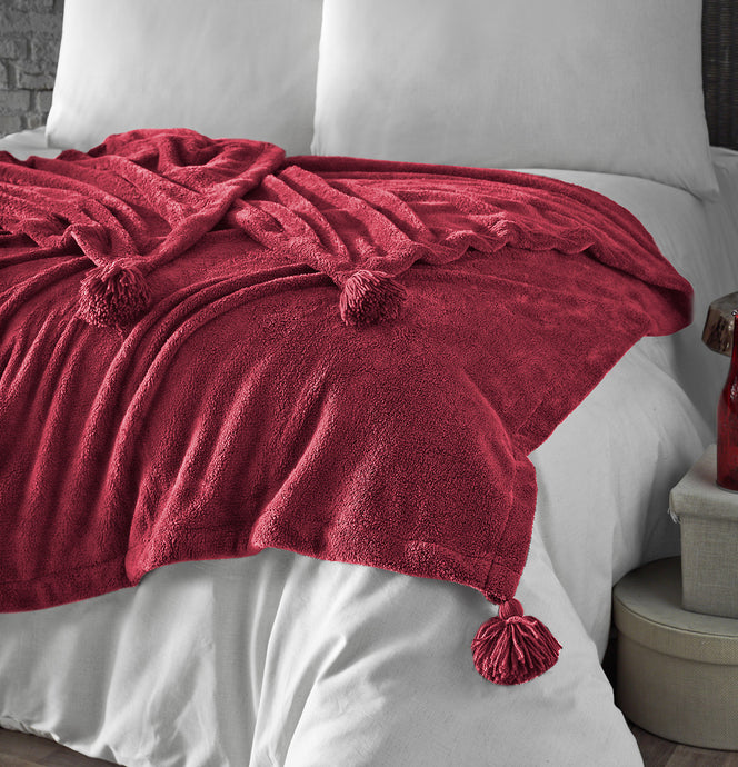 Puffy Wellsoft Blanket 160x200 Claret Red