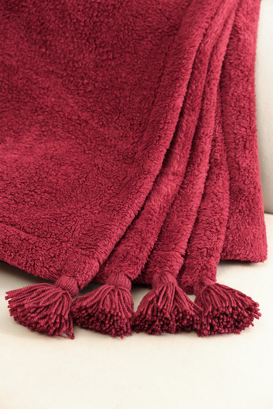 Puffy Wellsoft Blanket 160x200 Claret Red