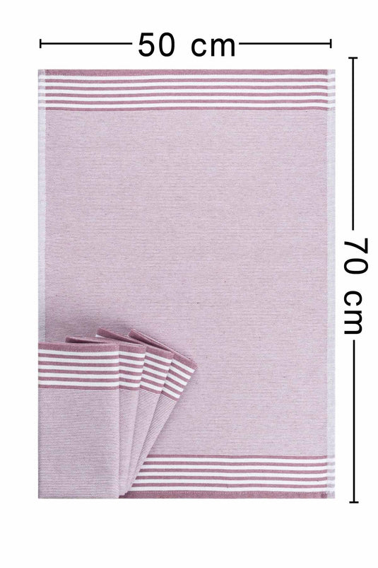 Sevilla Set of 5 Dish Towels Dusty Rose Color