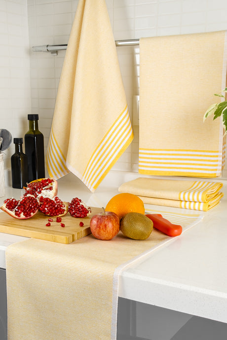 Sevilla Set of 5 Dish Towels Yellow