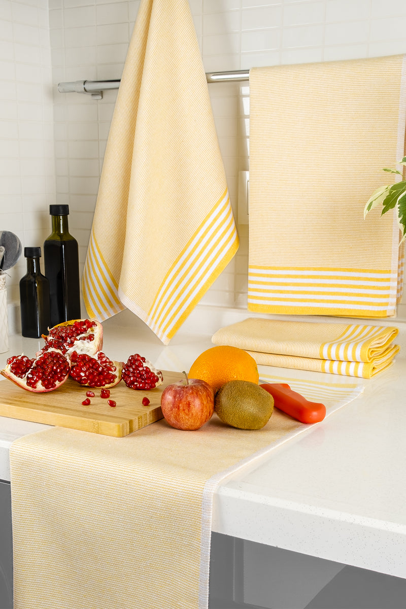 Load image into Gallery viewer, Sevilla Set of 5 Dish Towels Yellow
