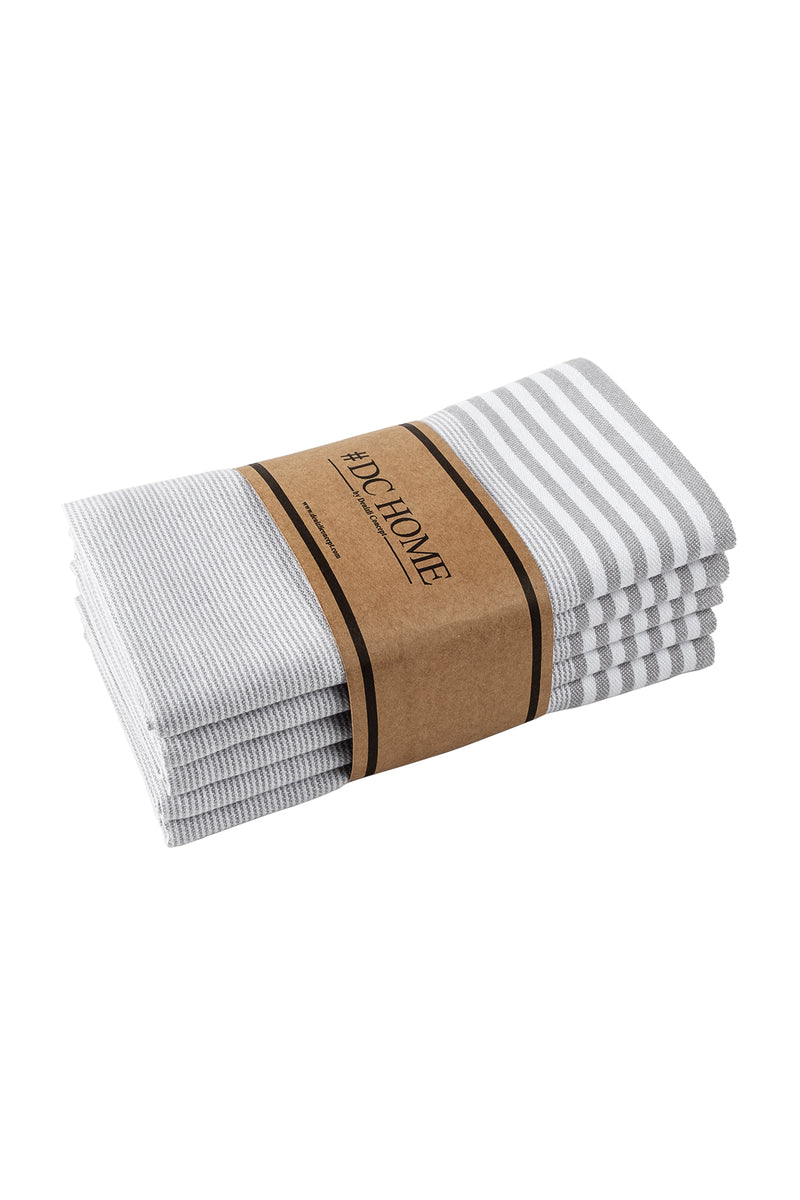 Load image into Gallery viewer, Sevilla Set of 5 Gray Dish Towels
