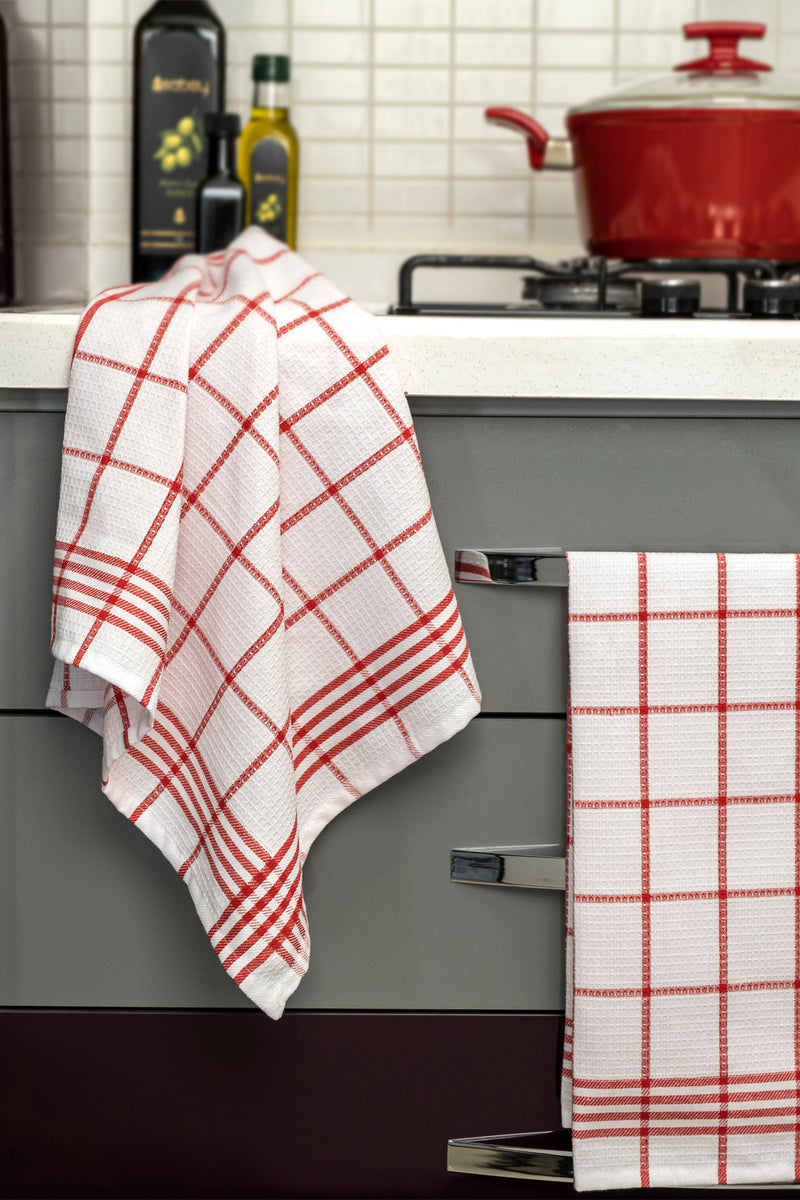 Load image into Gallery viewer, Soft 5-Piece Dish Towels Red
