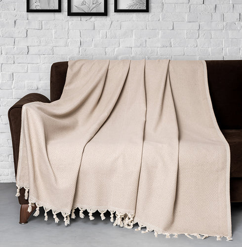 Trendy Sofa Cover Beige 170x300 cm