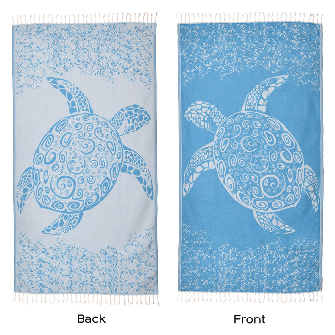 Yg Home Cotton 100x180cm Peshtemal Beach Towel - Caretta Turquoise