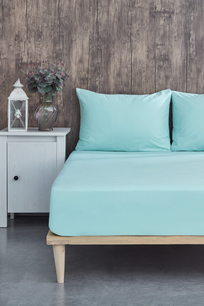 Load image into Gallery viewer, Yg Home Cotton Double Fitted Jersey Sheet - Basic Mint
