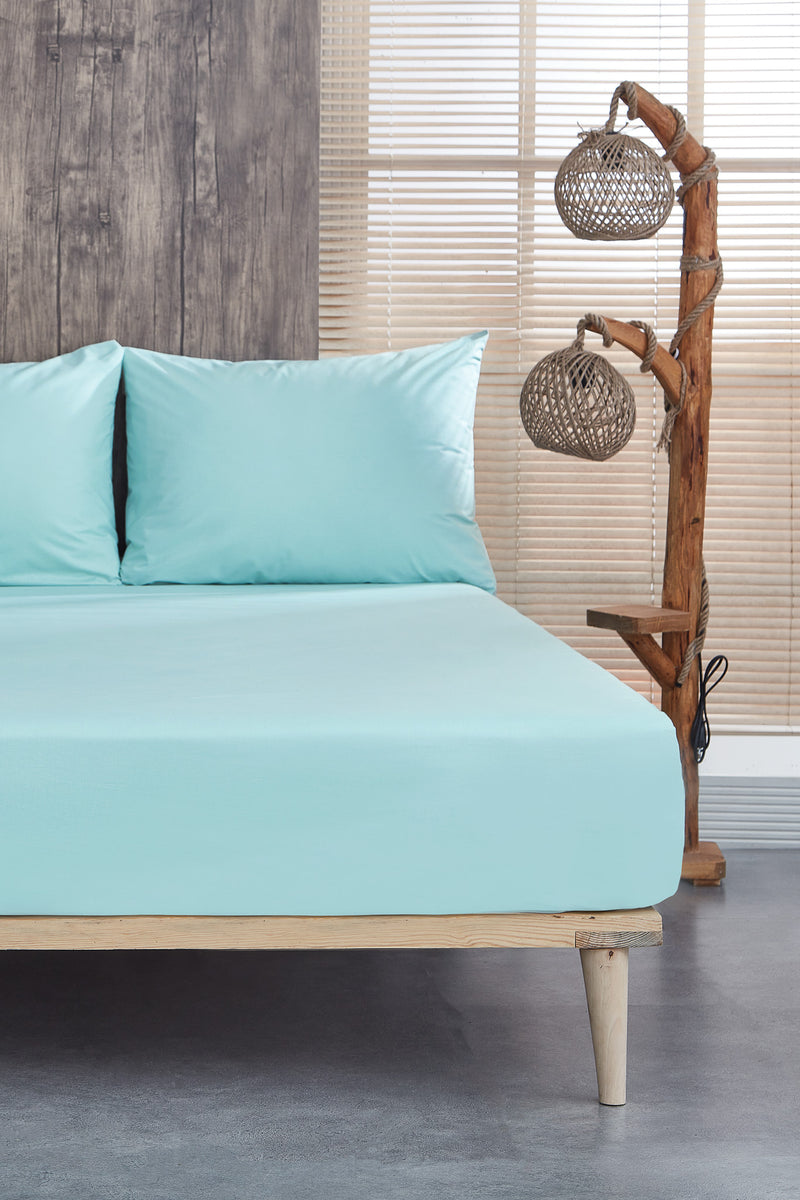 Load image into Gallery viewer, Yg Home Cotton Double Fitted Jersey Sheet - Basic Mint
