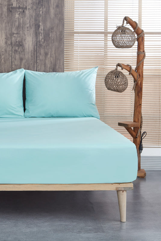 Yg Home Cotton Double Fitted Jersey Sheet - Basic Mint