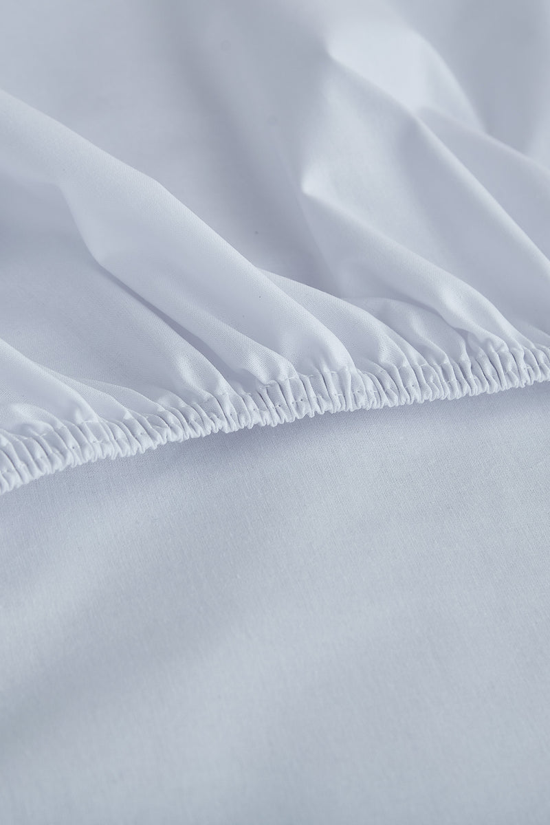 Load image into Gallery viewer, Yg Home Cotton Double Fitted Jersey Sheet - Basic White
