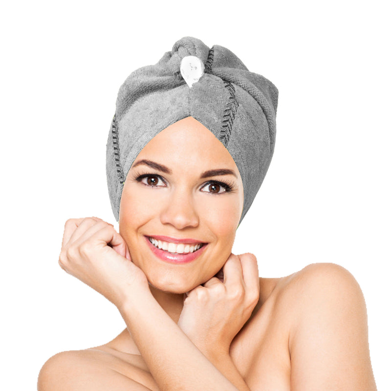 Load image into Gallery viewer, Yg Home Cotton Hair Towel - Lara Gray
