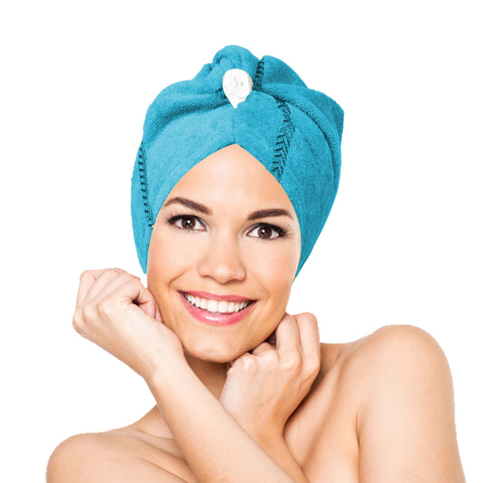 Yg Home Cotton Hair Towel - Lara Turquoise